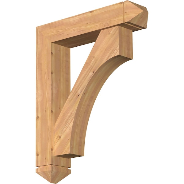 Ekena Millwork Westlake Arts and Crafts Smooth Bracket w/ Offset Brace, Western Red Cedar, 7 1/2"W x 34"D x 42"H BKT0806X34X42WTL03SWR - main